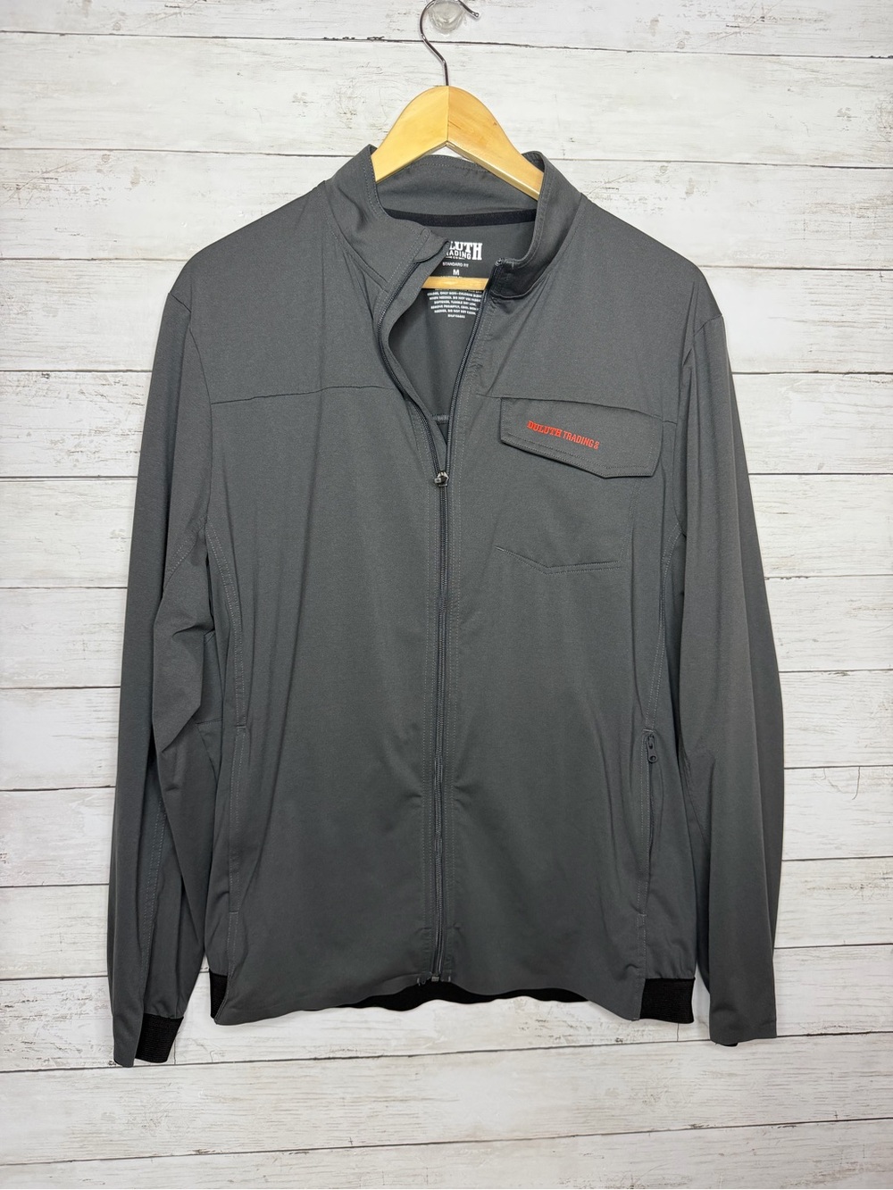 Duluth Trading DuluthFlex Bardon Peak Jacket Men’s M Gray Stretch Outdoor
